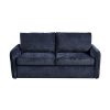 Multifunctional 3 Seater Sofa Bed Fabric Upholstery Wooden Structure