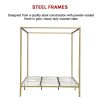Arrow 4 Four Poster Bed Frame – KING, Gold