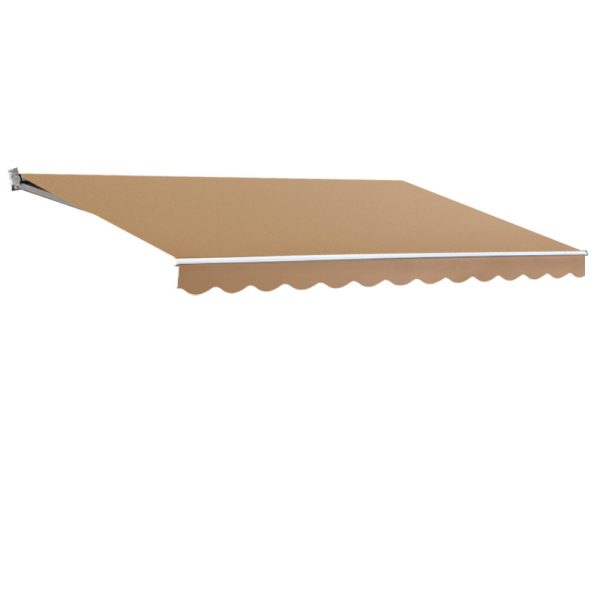 Retractable Folding Arm Awning Manual Sunshade 4Mx3M Beige