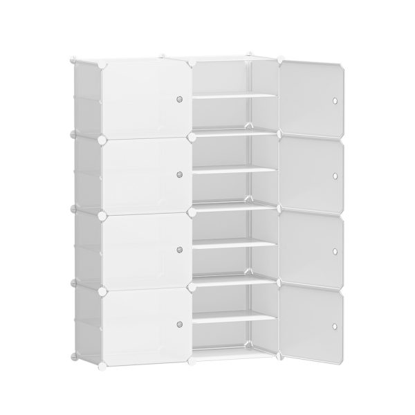 Shoe Box DIY Set of 8 Storage Cube Stackable White