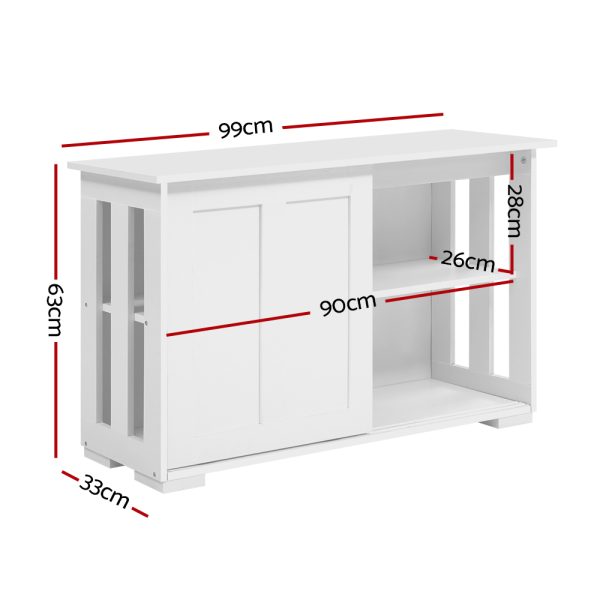 Buffet Sideboard Sliding Doors – SERA White