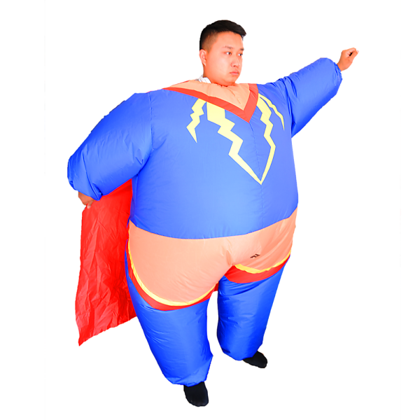 Super Hero Fancy Dress Inflatable Suit – Fan Operated Costume