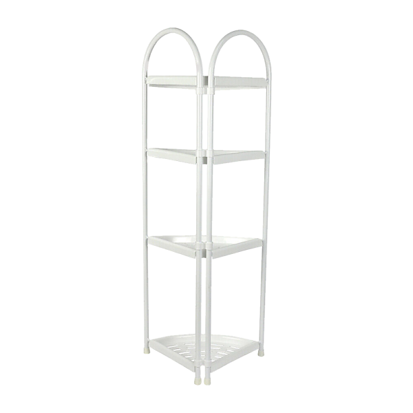 Shower Corner Shelf White Caddy Bathroom Shelves Organiser Bath Storage Rack 4