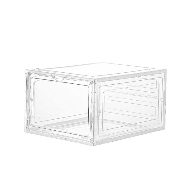 Sneaker Display Case Shoe Storage Organizer Box Stackable Plastic Clear Magnetic